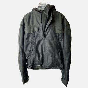 Street & Steel 3 in 1 Armored Motorcycle Jacket Hoodie Liner Men's Large Black
